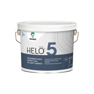 HELO AQUA 5, pilnībā matēta laka koka virsmām iekšdarbiem un ārā