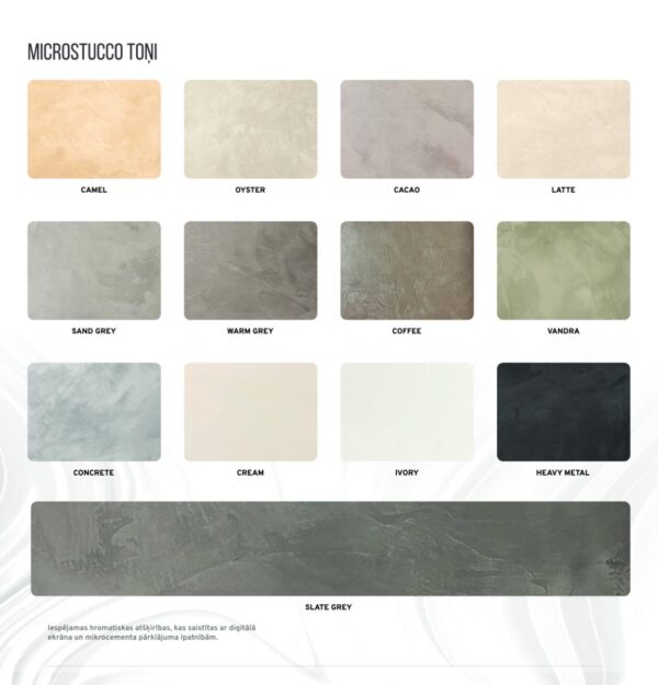 Microstucco toņi